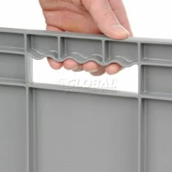 Global Industrial™ Solid Straight Wall Container, 23-3/4"Lx15-3/4"Wx16-1/8"H, Gray - Pkg Qty 2 -Containers & Organizers Sales Store 662126 08
