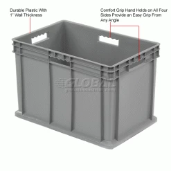Global Industrial™ Solid Straight Wall Container, 23-3/4"Lx15-3/4"Wx16-1/8"H, Gray - Pkg Qty 2 -Containers & Organizers Sales Store 662126 1wco