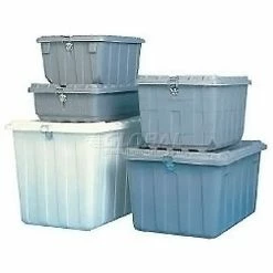 Shirley K's 510PN-507PN Security Shipping Container With Lid 2 Hasps,38x26-1/2x25-3/4, White