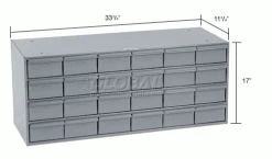 Durham Mfg. Durham Steel Storage Parts Drawer Cabinet 031-95 - 24 Drawers -Containers & Organizers Sales Store 752351 dim