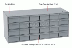 Durham Mfg. Durham Steel Storage Parts Drawer Cabinet 033-95 - 24 Drawers 23 Durham Mfg. Durham Steel Storage Parts Drawer Cabinet 033-95 - 24 Drawers -Containers & Organizers Sales Store 752352 1wco