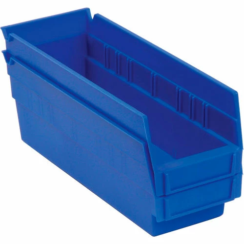 Akro-Mils Plastic Nesting Storage Shelf Bin 30124 - 4-1/8"W x 23-5/8"D x 4"H Blue - Pkg Qty 12 2 Akro-Mils Plastic Nesting Storage Shelf Bin 30124 - 4-1/8"W x 23-5/8"D x 4"H Blue - Pkg Qty 12 - Image 2