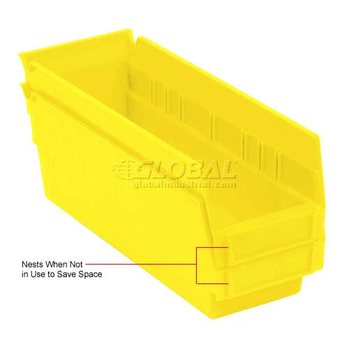 Akro-Mils Plastic Nesting Storage Shelf Bin 30120 - 4-1/8"W x 11-5/8"D x 4"H Yellow - Pkg Qty 24 17 Akro-Mils Plastic Nesting Storage Shelf Bin 30120 - 4-1/8"W x 11-5/8"D x 4"H Yellow - Pkg Qty 24 - Image 17