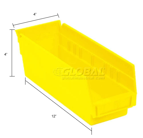 Akro-Mils Plastic Nesting Storage Shelf Bin 30120 - 4-1/8"W x 11-5/8"D x 4"H Yellow - Pkg Qty 24 18 Akro-Mils Plastic Nesting Storage Shelf Bin 30120 - 4-1/8"W x 11-5/8"D x 4"H Yellow - Pkg Qty 24 - Image 18