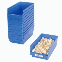 Akro-Mils Plastic Nesting Storage Shelf Bin 30130 - 6-5/8"W x 11-5/8"D x 4"H Blue - Pkg Qty 12 -Containers & Organizers Sales Store 752359BL 10