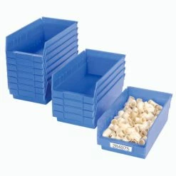 Akro-Mils Plastic Nesting Storage Shelf Bin 30130 - 6-5/8"W x 11-5/8"D x 4"H Blue - Pkg Qty 12 -Containers & Organizers Sales Store 752359BL 11