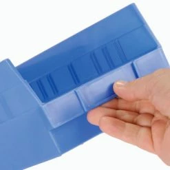 Akro-Mils Plastic Nesting Storage Shelf Bin 30130 - 6-5/8"W x 11-5/8"D x 4"H Blue - Pkg Qty 12 -Containers & Organizers Sales Store 752359BL 15