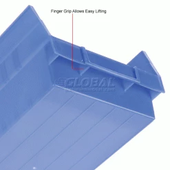 Akro-Mils Plastic Nesting Storage Shelf Bin 30130 - 6-5/8"W x 11-5/8"D x 4"H Blue - Pkg Qty 12 -Containers & Organizers Sales Store 752359BL 2wco