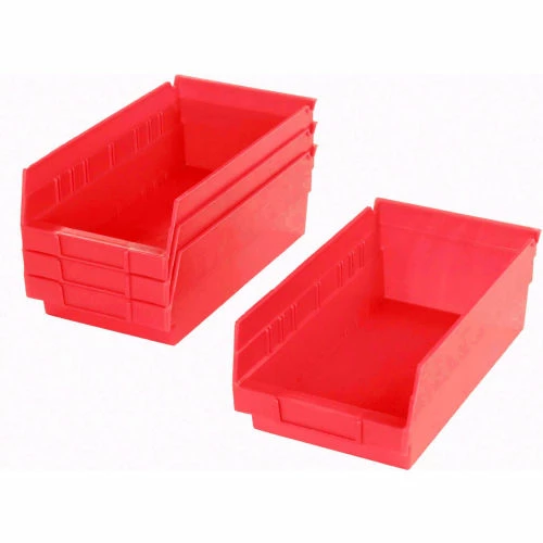Akro-Mils Plastic Nesting Storage Shelf Bin 30150 - 8-3/8"W x 11-5/8"D x 4"H Red - Pkg Qty 12 13 Akro-Mils Plastic Nesting Storage Shelf Bin 30150 - 8-3/8"W x 11-5/8"D x 4"H Red - Pkg Qty 12 - Image 13