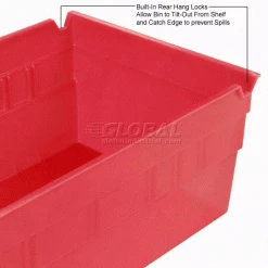 Akro-Mils Plastic Nesting Storage Shelf Bin 30150 - 8-3/8"W x 11-5/8"D x 4"H Red - Pkg Qty 12 41 Akro-Mils Plastic Nesting Storage Shelf Bin 30150 - 8-3/8"W x 11-5/8"D x 4"H Red - Pkg Qty 12 -Containers & Organizers Sales Store 752359RD 4wco