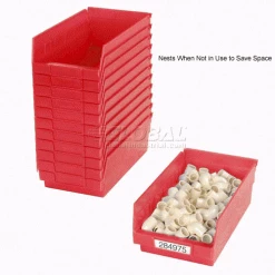 Akro-Mils Plastic Nesting Storage Shelf Bin 30150 - 8-3/8"W x 11-5/8"D x 4"H Red - Pkg Qty 12 42 Akro-Mils Plastic Nesting Storage Shelf Bin 30150 - 8-3/8"W x 11-5/8"D x 4"H Red - Pkg Qty 12 -Containers & Organizers Sales Store 752359RD 5wco