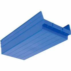 Akro-Mils Plastic Nesting Storage Shelf Bin 30158 - 8-3/8"W x 17-7/8"D x 4"H Blue - Pkg Qty 12 -Containers & Organizers Sales Store 752363BL 05