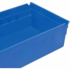 Akro-Mils Plastic Nesting Storage Shelf Bin 30158 - 8-3/8"W x 17-7/8"D x 4"H Blue - Pkg Qty 12 -Containers & Organizers Sales Store 752363BL 07