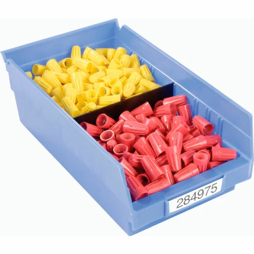 Akro-Mils Shelf Bin Divider 40150 For 8"W x 4"H Shelf Bins, Black, Price Pack of 24 2 Akro-Mils Shelf Bin Divider 40150 For 8"W x 4"H Shelf Bins, Black, Price Pack of 24 - Image 2