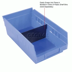 Akro-Mils Shelf Bin Divider 40120 For 4"W x 4"H Shelf Bins, Black, Price Pack of 24 -Containers & Organizers Sales Store 752371 2wco