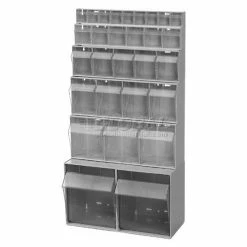 Quantum Storage Systems Quantum Tip Out Storage Bin QTB303 - 3 Compartments Gray -Containers & Organizers Sales Store 752384GY Group1 1