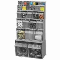 Quantum Storage Systems Quantum Tip Out Storage Bin QTB305 - 5 Compartments Gray -Containers & Organizers Sales Store 752384GY Group2