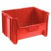Global Industrial™ Plastic Hopper Bin, 19-7/8"W x 15-1/4"D x 12-7/16"H, Red - Pkg Qty 3