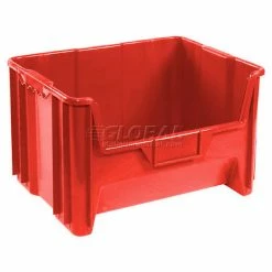 Global Industrial™ Plastic Hopper Bin, 19-7/8"W x 15-1/4"D x 12-7/16"H, Red - Pkg Qty 3