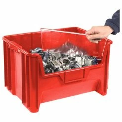 Global Industrial™ Plastic Hopper Bin, 19-7/8"W x 15-1/4"D x 12-7/16"H, Red - Pkg Qty 3 -Containers & Organizers Sales Store 752397RD 04