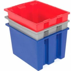 Akro-Mils Nest & Stack Tote 35195 - 19-1/2"L x 15-1/2"W x 13"H, Blue - Pkg Qty 6 -Containers & Organizers Sales Store 752430BL 15