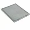 Global Industrial Lid LID241 for Stack and Nest Storage Container SNT240, Gray - Pkg Qty 3