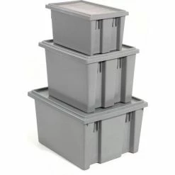 Global Industrial Lid LID191 for Stack and Nest Storage Container SNT190, SNT195, Gray - Pkg Qty 6 25 Global Industrial Lid LID191 for Stack and Nest Storage Container SNT190, SNT195, Gray - Pkg Qty 6 -Containers & Organizers Sales Store 752430GY 16 2