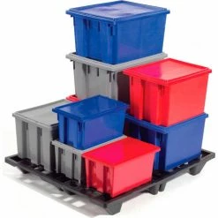 Akro-Mils Nest & Stack Tote 35190 - 19-1/2"L x 15-1/2"W x 10"H, Gray - Pkg Qty 6 -Containers & Organizers Sales Store 752430GY 17 1