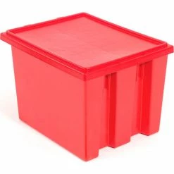 Global Industrial™ Stack and Nest Storage Container SNT190 No Lid 19-1/2 x 15-1/2 x 10, Red - Pkg Qty 6 -Containers & Organizers Sales Store 752430RD 01 1