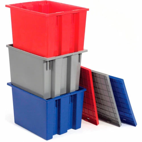 Global Industrial Stack and Nest Storage Container SNT240 No Lid 23-1/2 x 15-1/2 x 12, Red - Pkg Qty 3 9 Global Industrial Stack and Nest Storage Container SNT240 No Lid 23-1/2 x 15-1/2 x 12, Red - Pkg Qty 3 - Image 9