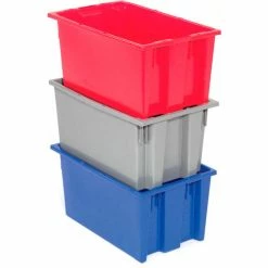 Akro-Mils Nest & Stack Tote 35200 - 19-1/2"L x 13-1/2"W x 8"H, Blue - Pkg Qty 6 -Containers & Organizers Sales Store 752431BL 12 1