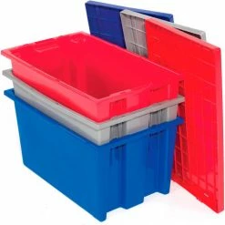 Global Industrial™ Lid LID181 for Stack and Nest Storage Container SNT180, SNT185, Blue - Pkg Qty 6 -Containers & Organizers Sales Store 752431BL 14 1