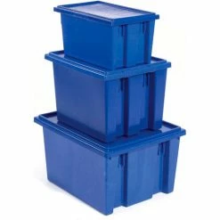 Global Industrial™ Lid LID181 for Stack and Nest Storage Container SNT180, SNT185, Blue - Pkg Qty 6 -Containers & Organizers Sales Store 752431BL 16 1