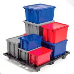 Global Industrial™ Stack and Nest Storage Container SNT180 No Lid 18 x 11 x 6, Blue - Pkg Qty 6 -Containers & Organizers Sales Store 752431BL 17