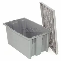 Akro-Mils Lid 35201 For Nest & Stack Tote 35200, Gray - Pkg Qty 6 20 Akro-Mils Lid 35201 For Nest & Stack Tote 35200, Gray - Pkg Qty 6 -Containers & Organizers Sales Store 752431GY 02 2