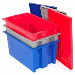 Akro-Mils Lid 35201 For Nest & Stack Tote 35200, Gray - Pkg Qty 6 26 Akro-Mils Lid 35201 For Nest & Stack Tote 35200, Gray - Pkg Qty 6 -Containers & Organizers Sales Store 752431GY 14 2