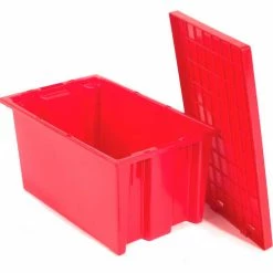 Akro-Mils Lid 35181 For Nest & Stack Tote 35180, 35185, Red - Pkg Qty 6 -Containers & Organizers Sales Store 752431RD 02 3
