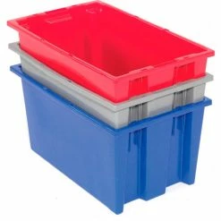 Global Industrial™ Stack and Nest Storage Container SNT185 No Lid 18 x 11 x 9, Red - Pkg Qty 6 -Containers & Organizers Sales Store 752431RD 15