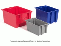 Global Industrial™ Stack and Nest Storage Container SNT185 No Lid 18 x 11 x 9, Red - Pkg Qty 6 -Containers & Organizers Sales Store 752431 2wco 1