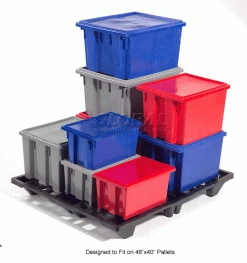 Global Industrial™ Stack and Nest Storage Container SNT180 No Lid 18 x 11 x 6, Blue - Pkg Qty 6 -Containers & Organizers Sales Store 752431 7wco