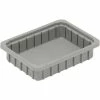 Dandux Dividable Stackable Plastic Box 50P0110024 - 11"L x 8"W x 2-1/2"H, Gray