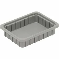 Dandux Dividable Stackable Plastic Box 50P0110024 - 11"L x 8"W x 2-1/2"H, Gray