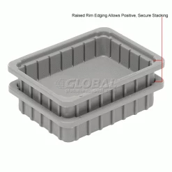 Dandux Dividable Stackable Plastic Box 50P0110024 - 11"L x 8"W x 2-1/2"H, Gray -Containers & Organizers Sales Store 772010 2wco