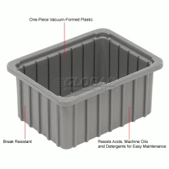 Dandux Dividable Stackable Plastic Box 50P0110050 - 11"L x 8"W x 5"H, Gray -Containers & Organizers Sales Store 772016 1wco