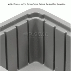 Dandux Dividable Stackable Plastic Box 50P0110050 - 11"L x 8"W x 5"H, Gray -Containers & Organizers Sales Store 772016 3wco