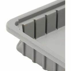 Dandux Dividable Stackable Plastic Box 50P0112024 - 16"L x 11"W x 2-1/2"H, Gray -Containers & Organizers Sales Store 772020 07