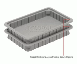 Dandux Dividable Stackable Plastic Box 50P0112024 - 16"L x 11"W x 2-1/2"H, Gray -Containers & Organizers Sales Store 772020 2wco