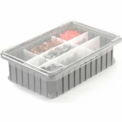 Dandux Dividable Stackable Plastic Box 50P0110042 - 11"L x 8"W x 4-1/4"H, Gray 23 Dandux Dividable Stackable Plastic Box 50P0110042 - 11"L x 8"W x 4-1/4"H, Gray -Containers & Organizers Sales Store 772024 06