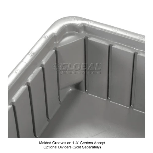 Dandux Dividable Stackable Plastic Box 50P0110042 - 11"L x 8"W x 4-1/4"H, Gray 14 Dandux Dividable Stackable Plastic Box 50P0110042 - 11"L x 8"W x 4-1/4"H, Gray - Image 14