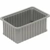 Dandux Dividable Stackable Plastic Box 50P0112070 - 16"L x 11"W x 7"H, Gray